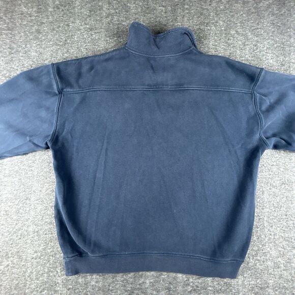 Tommy Bahama Relax Sweatshirt Men's Medium Blue 100% Cotton 1/4 Zip Long Casual - Picture 3 of 8